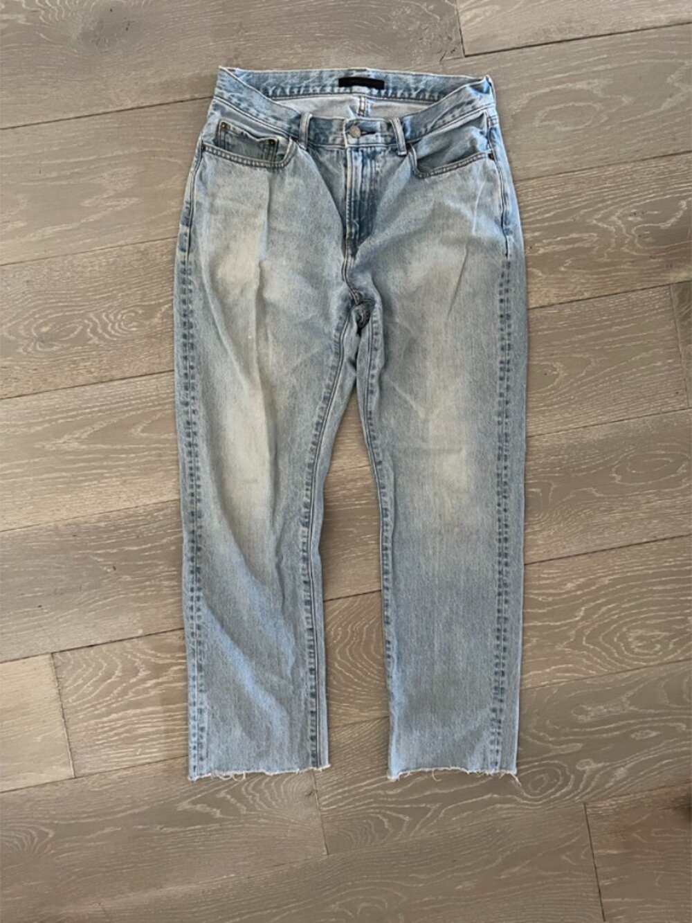 UNIQLO Light Wash Raw Hem Jeans - Waist 29 - Length altered to 27"